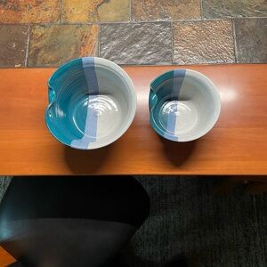 Artisan Blue and White Ceramic Bowls